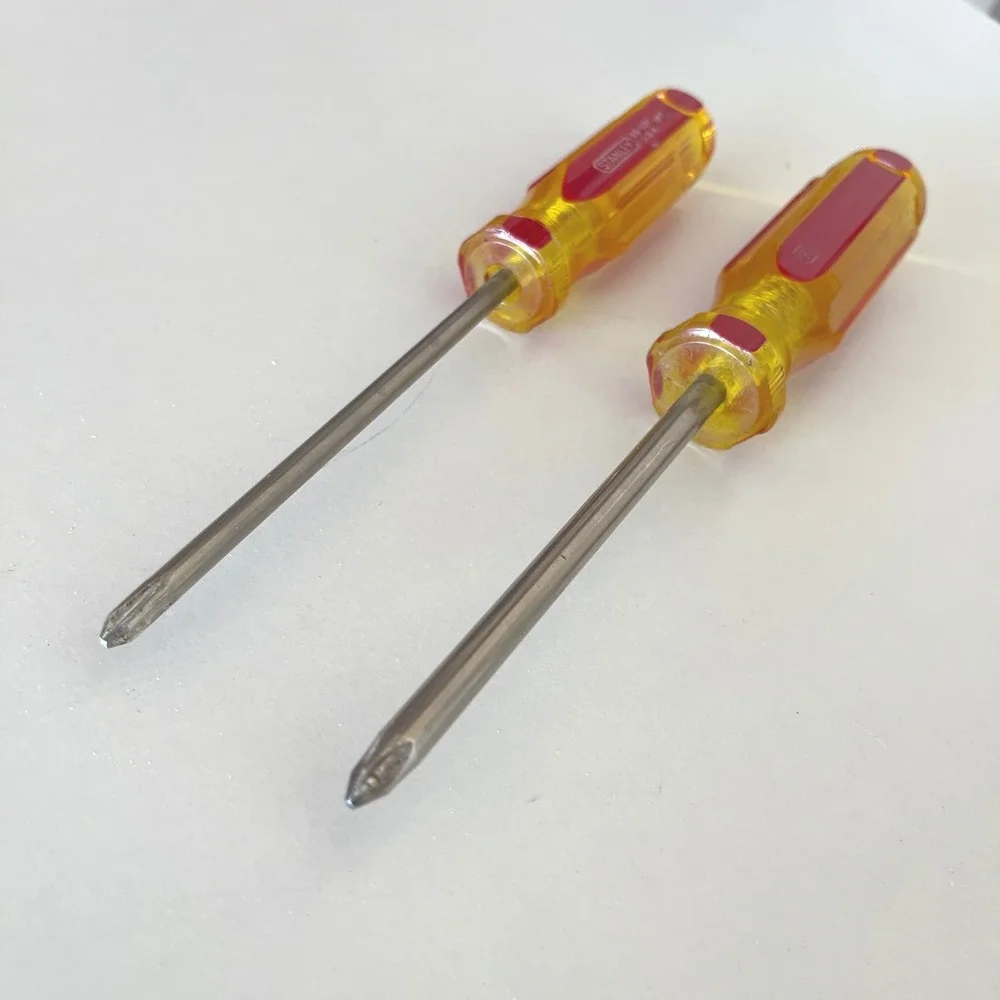 Stanley USA Vintage Screwdriver Set 6pc Amber Red Fluted Handle Flat & Phillips - Picture 7 of 7